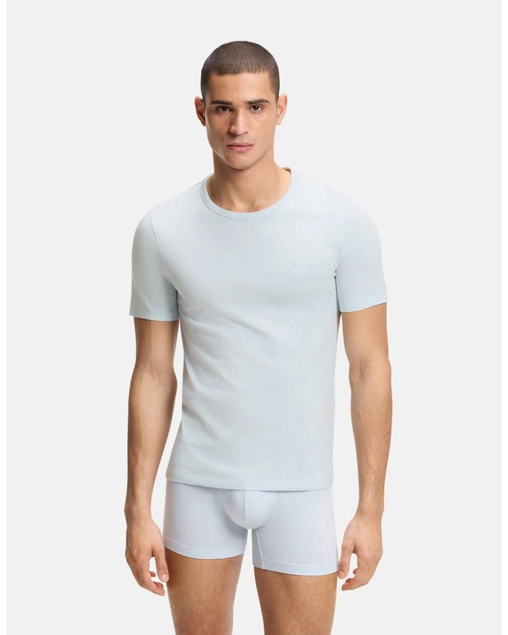 Boss Blue Boss 3-Pack Cotton T-Shirts Sky for men