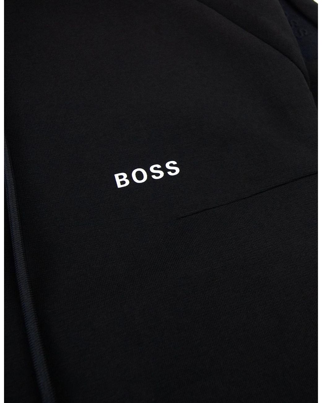Boss Black Saggy 1 Logo Zip Up Sweatshirt 001 for men