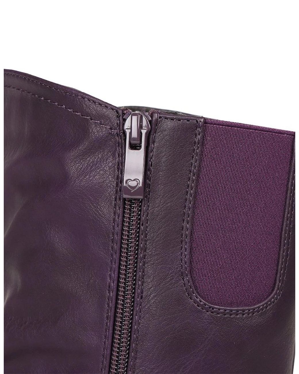 Heavenly Feet Purple Hannah 4 Calf Length Boots