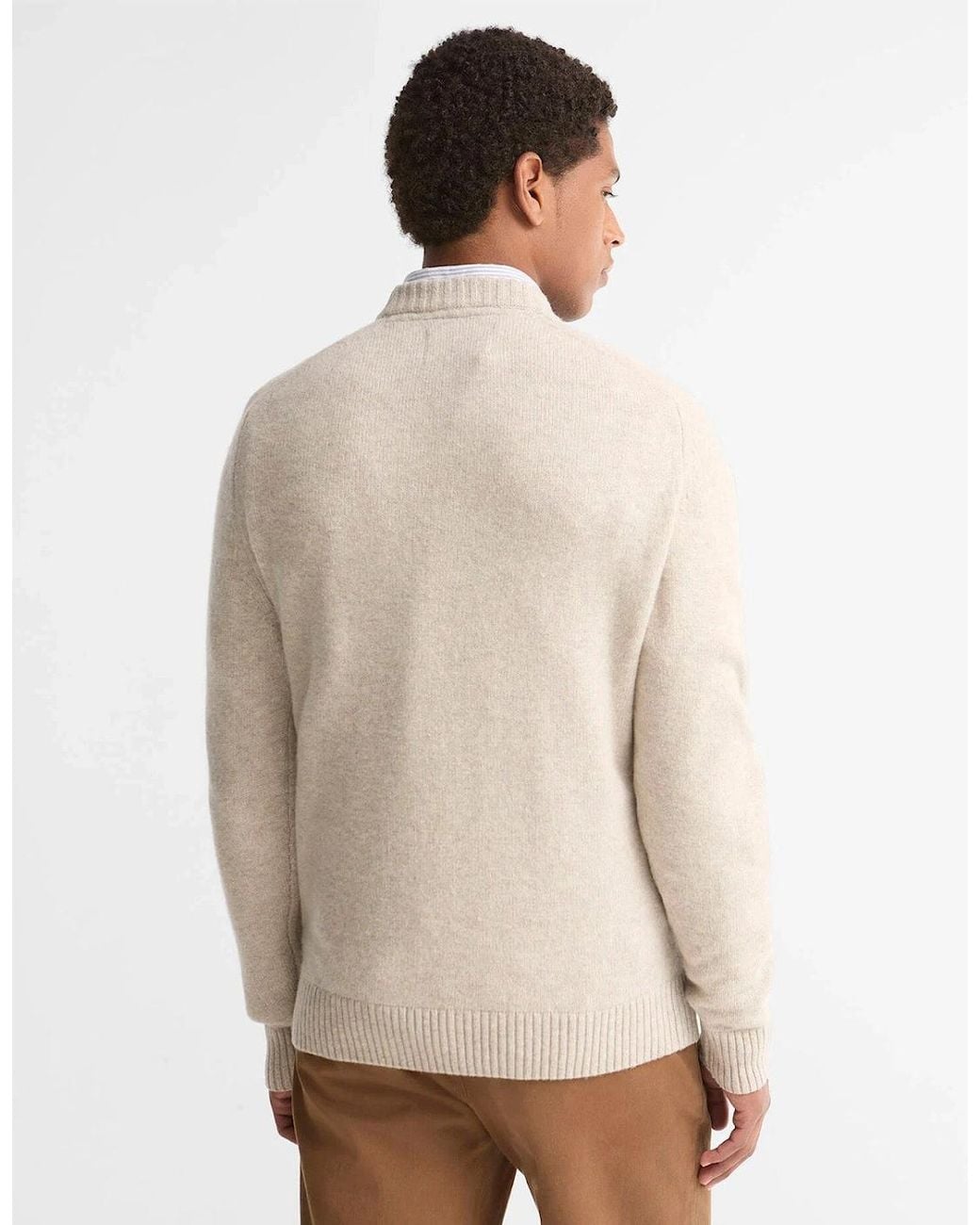 Barbour White Newtown Crew Neck Jumper for men