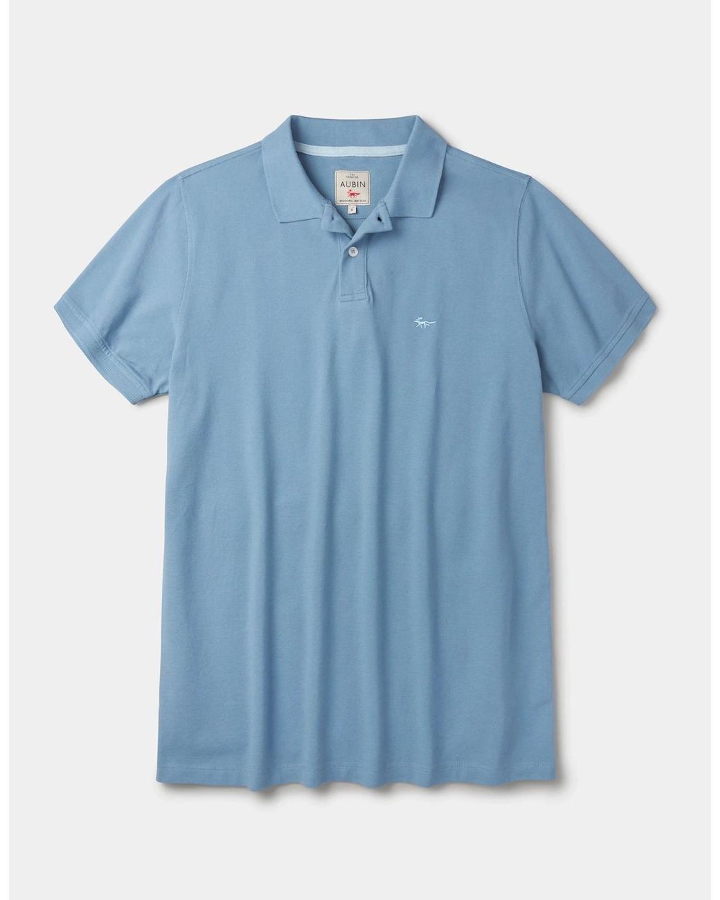 aubi Blue Oliver Pique Polo for men