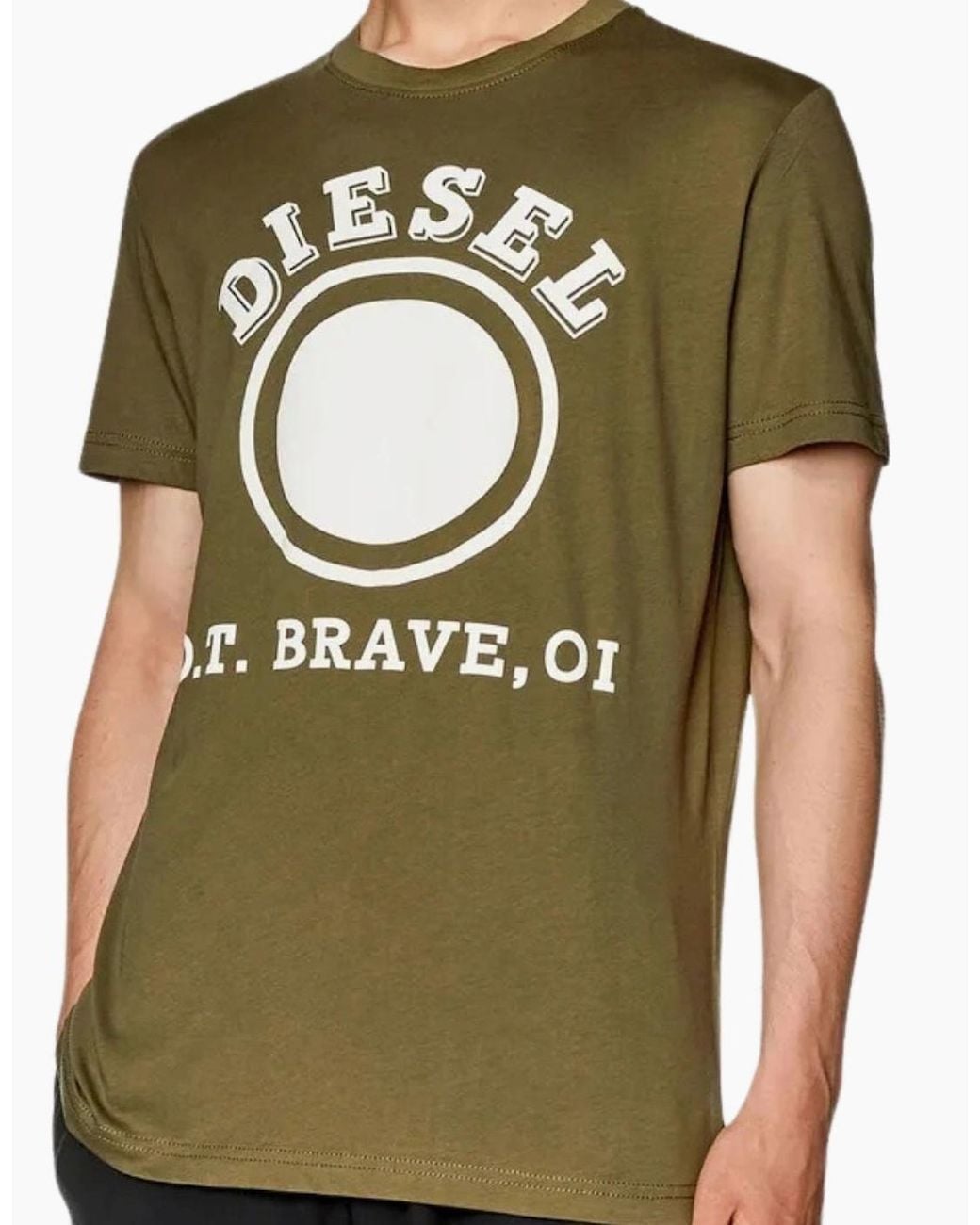 DIESEL Gray 1976 Varsity Logo Ivy T-Shirt for men