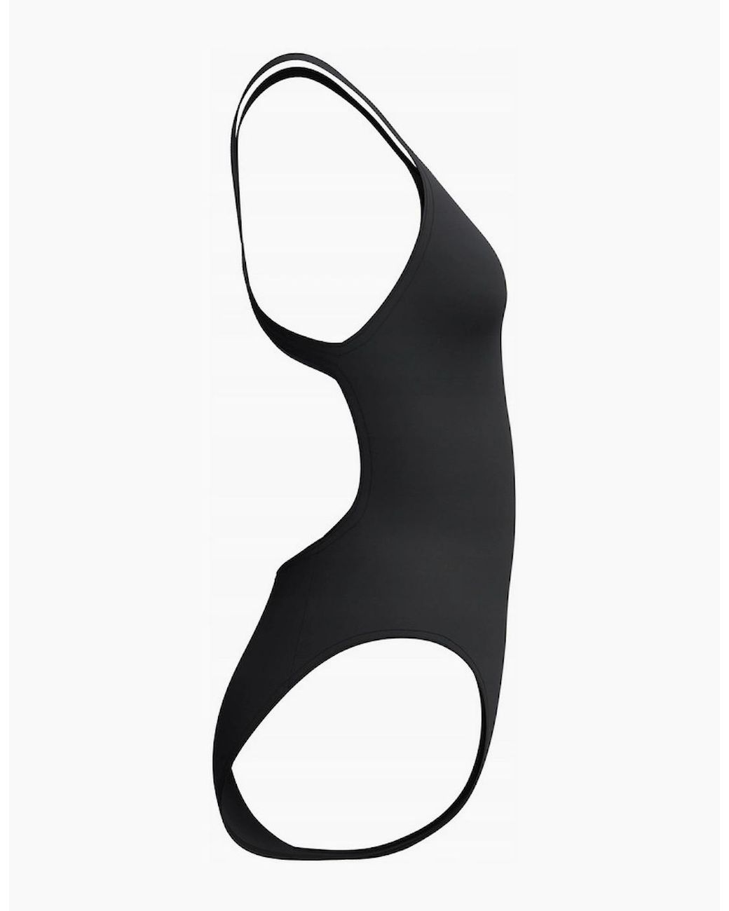 Speedo Black Ladies Solid Endurasoft Leaderback One Piece Swimsuit
