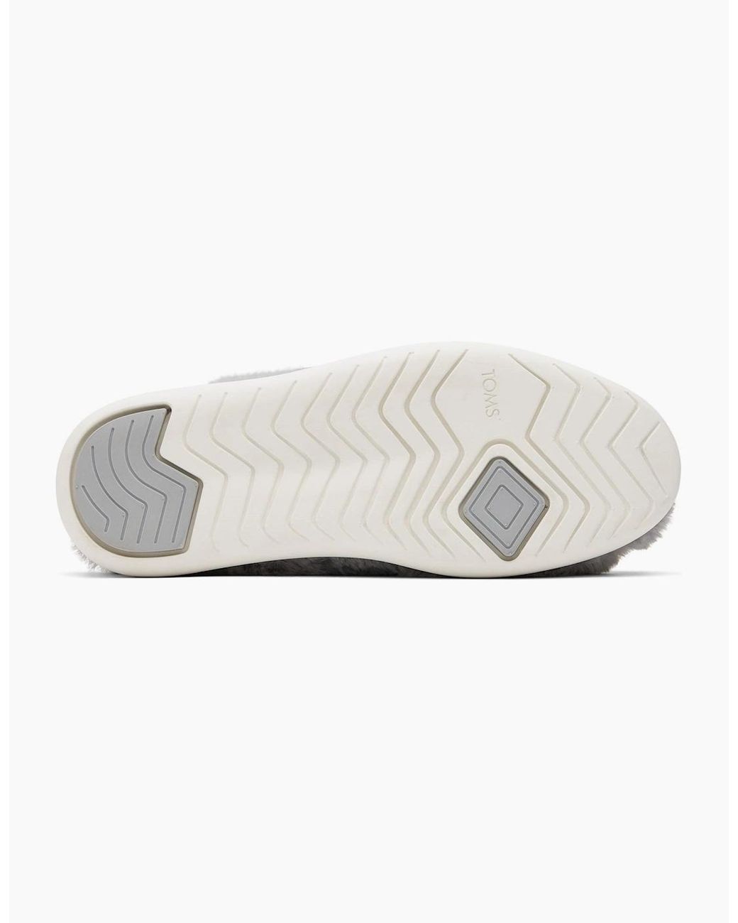 TOMS Gray Alpargata Slipper Mid Faux Fur