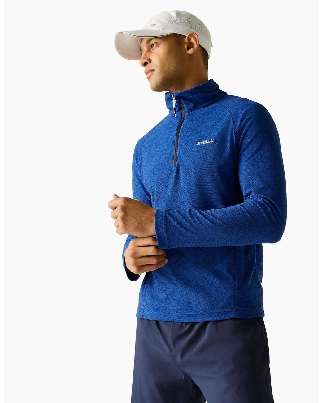 Regatta Blue Great Outdoors Montes Funnel Neck Fleece Jumper for men