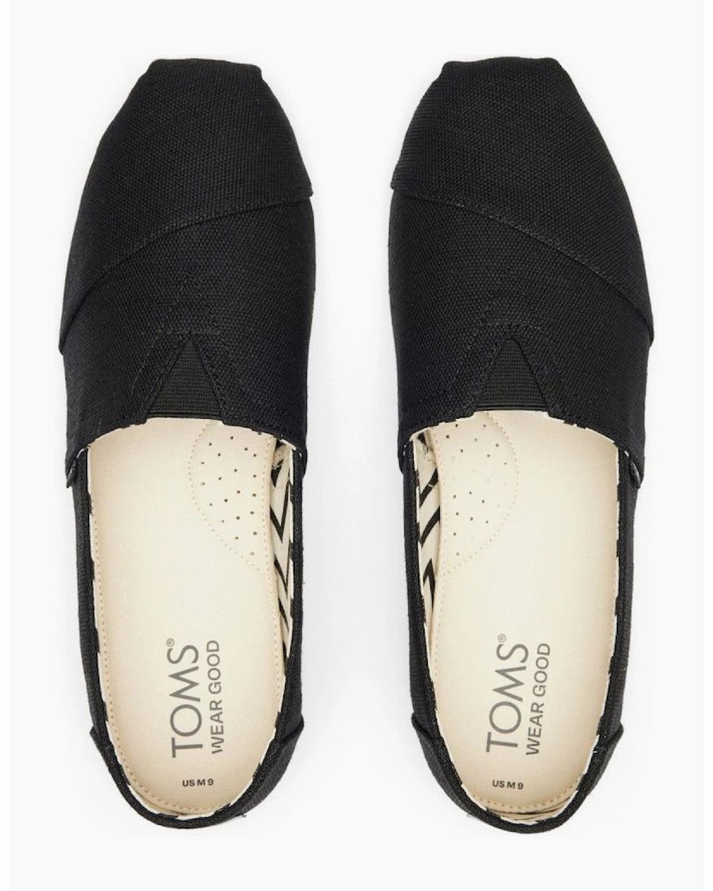 TOMS Black Alpargata Slip On Shoes for men