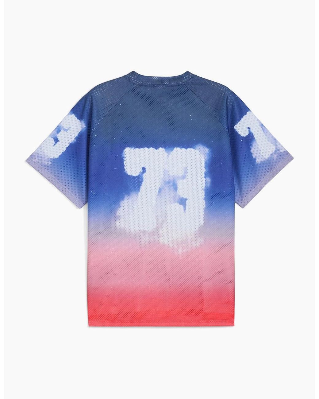 PUMA Blue Hooptopia Sunset Hoops Jersey Performance T-Shirt for men