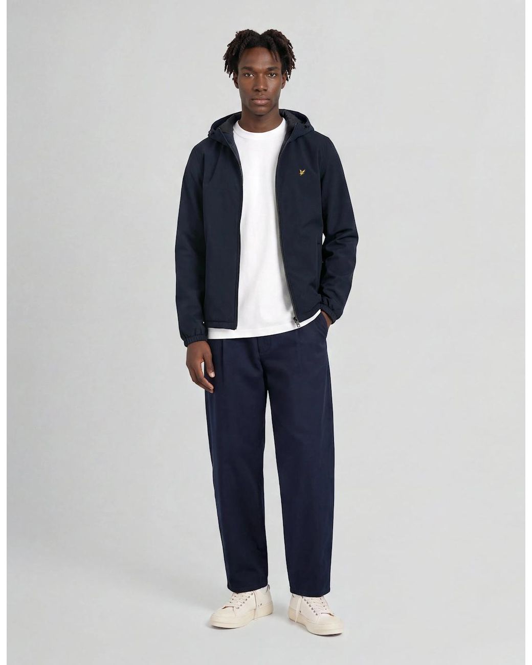 Lyle & Scott Blue Padded Technical Windbreaker Jacket for men
