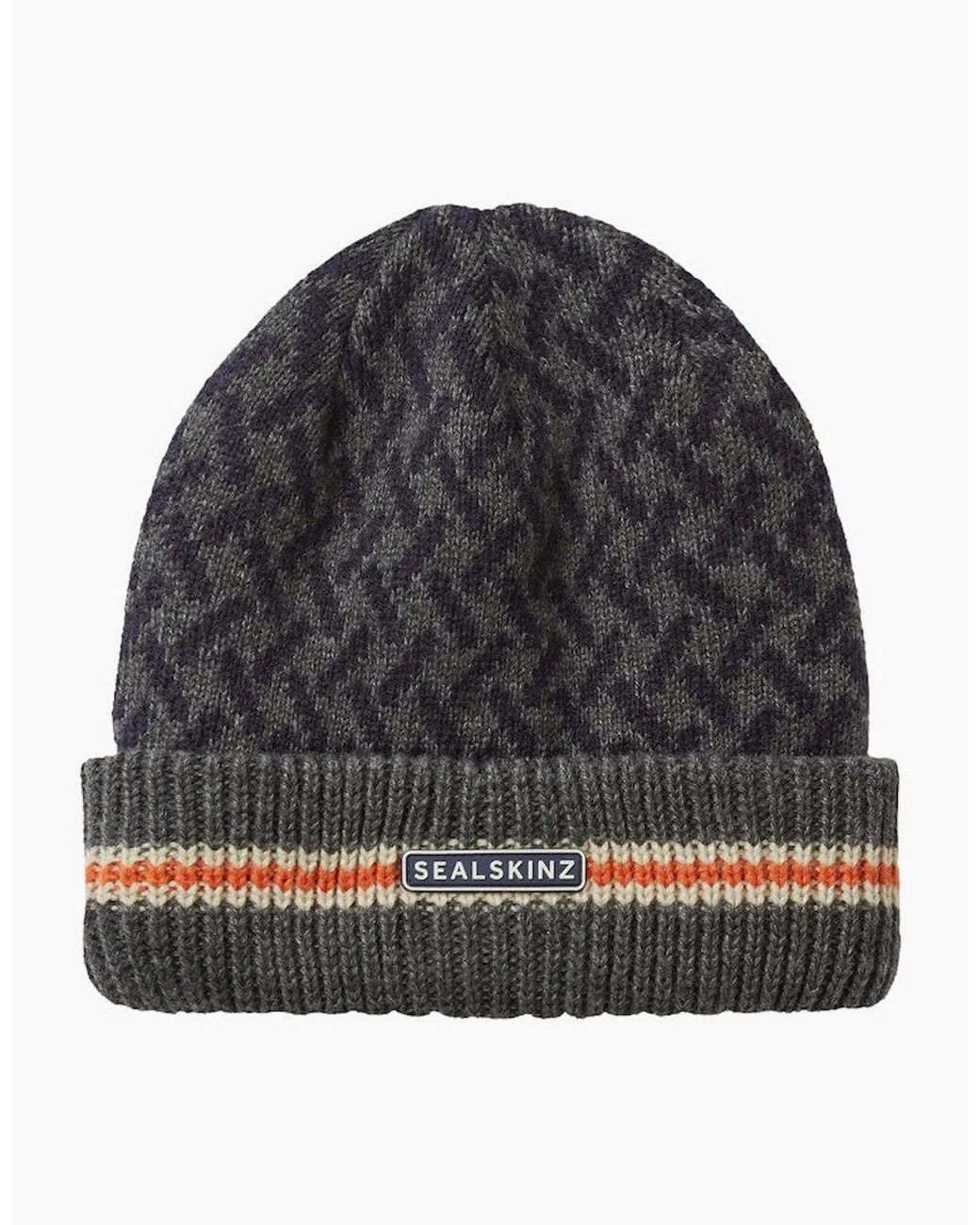 SealSkinz Black Arminhghall Jacquard Beanie for men