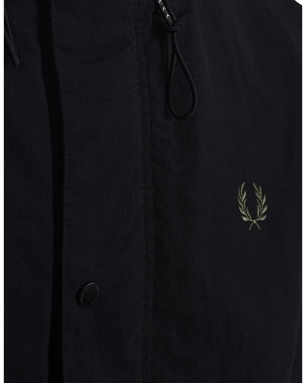 Fred Perry Blue Cropped Ripstop Parka for men