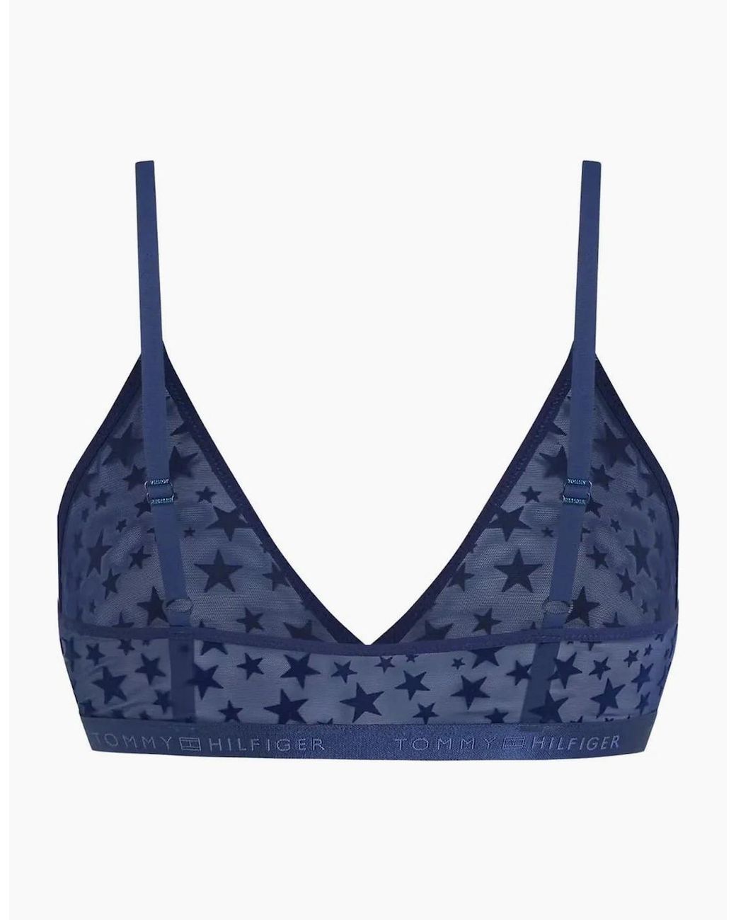Tommy Hilfiger Blue Mesh Stars Triangle Bra Gift Set, Preppy
