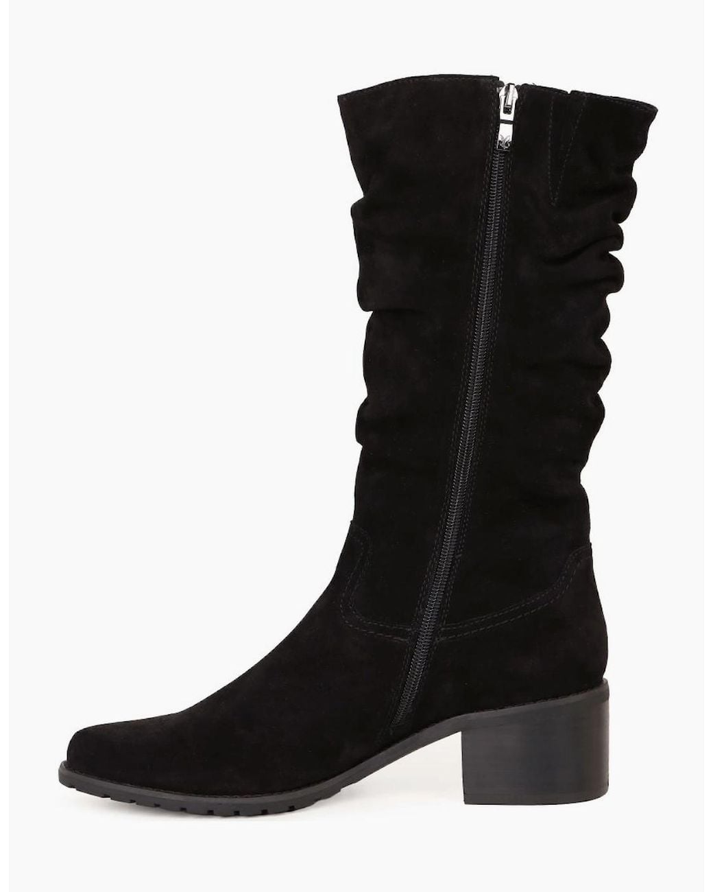 Caprice Black Fifi Calf Length Boots