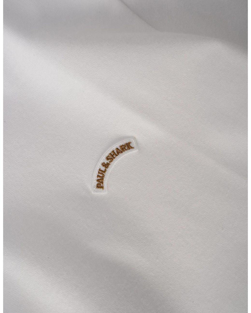 Paul & Shark White Pure Cotton Jersey Badge T-Shirt for men