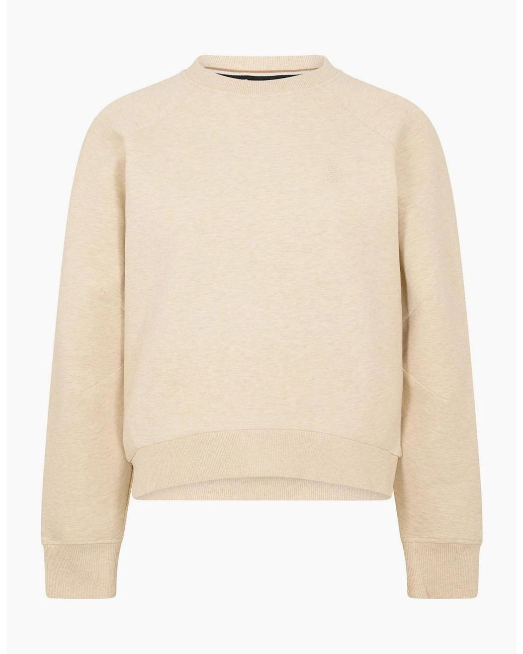 Boss Natural Crew Neck Raglan Sleeve Sweatshirt