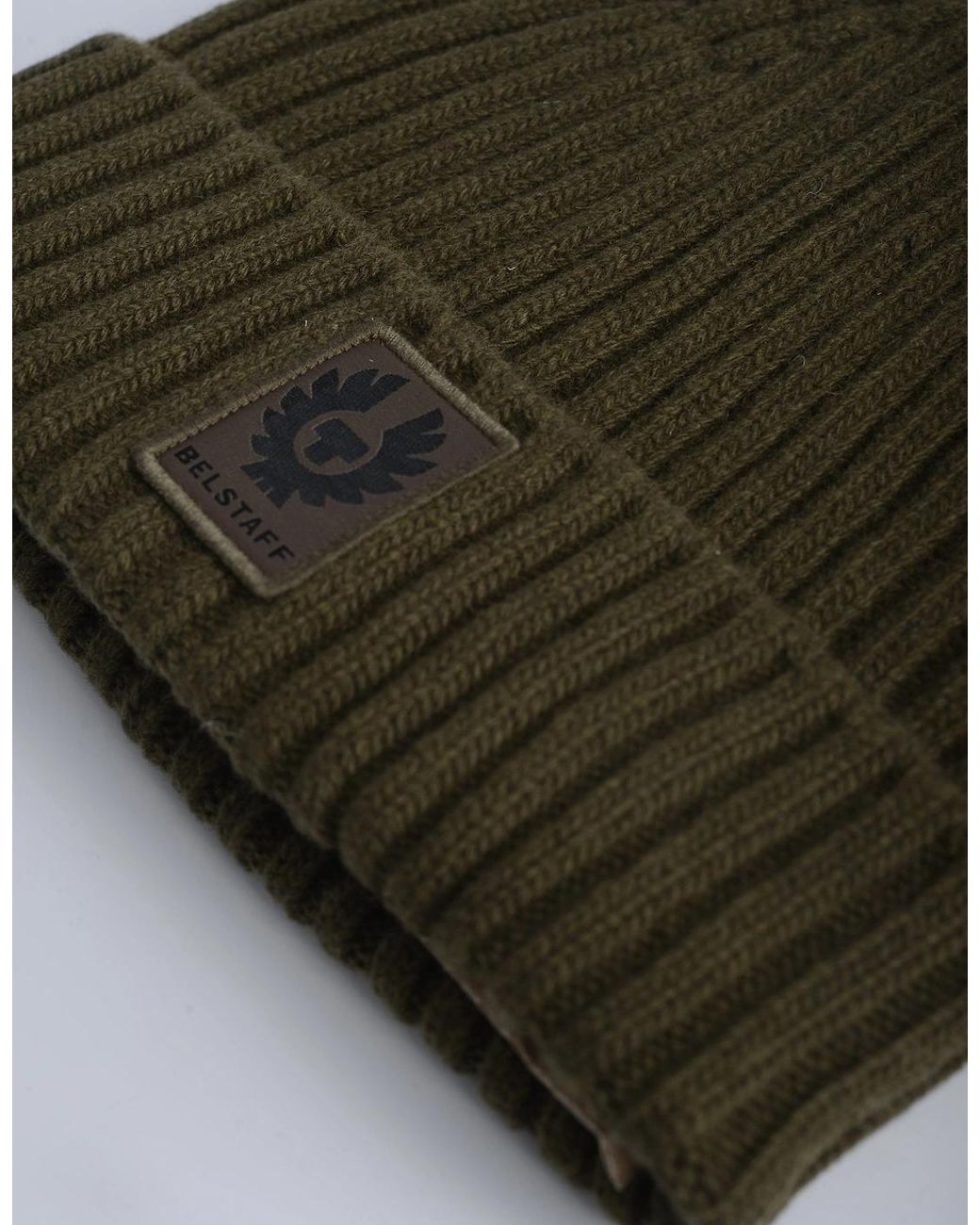 Belstaff Green Watch Beanie Hat for men