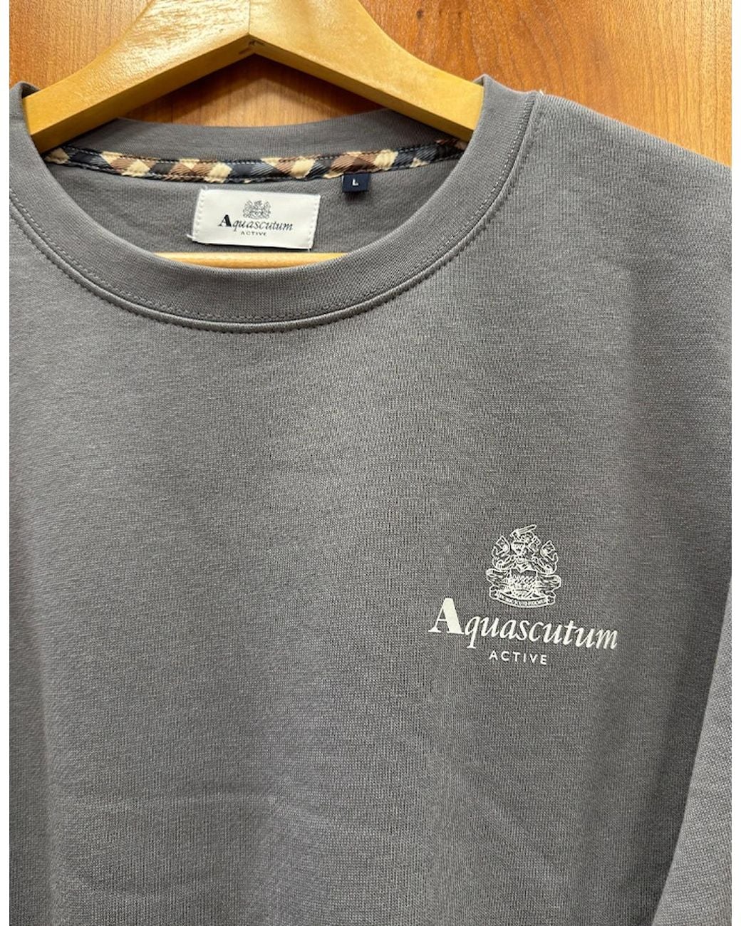 Aquascutum Blue Small Logo Sweatshirt for men