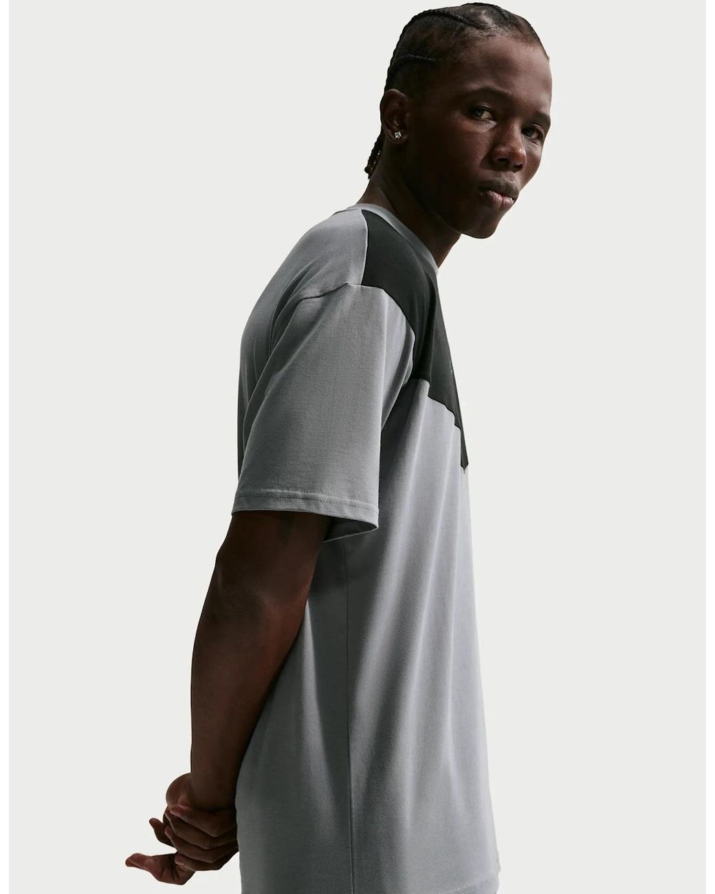 Nike Gray Sportswear T-Shirt/ Logo for men