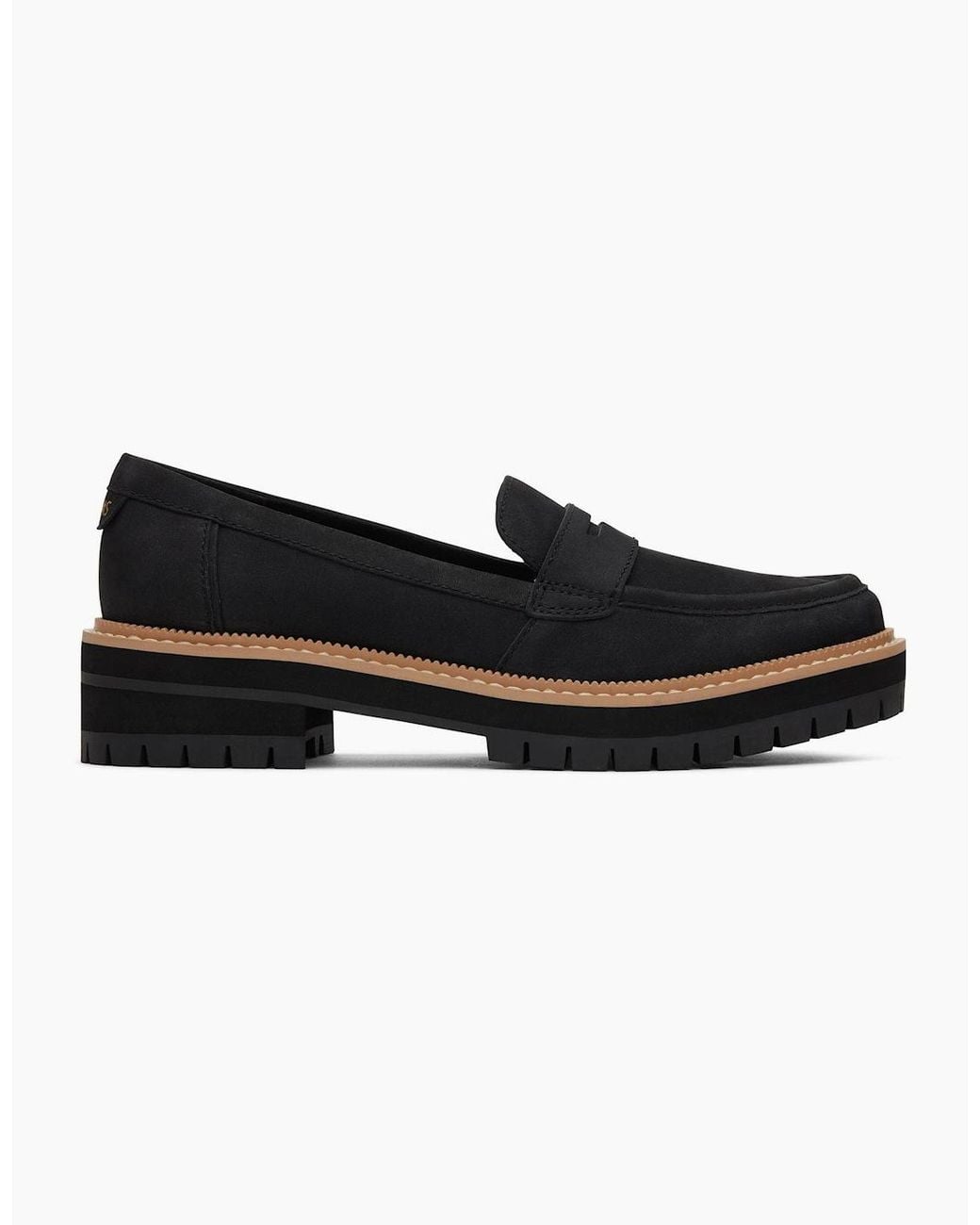 TOMS Black Cara Leather Loafers