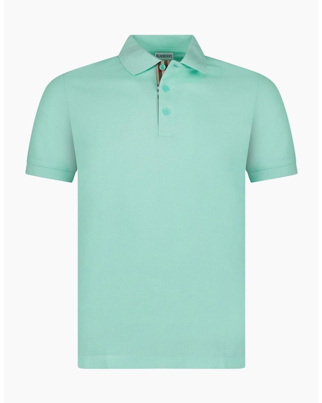 Burberry Green Hartford Check Polo Shirt for men