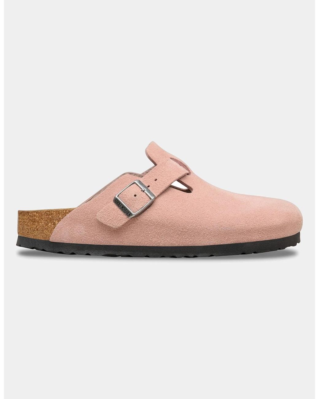 Birkenstock Boston Pink Suede Leather Clogs