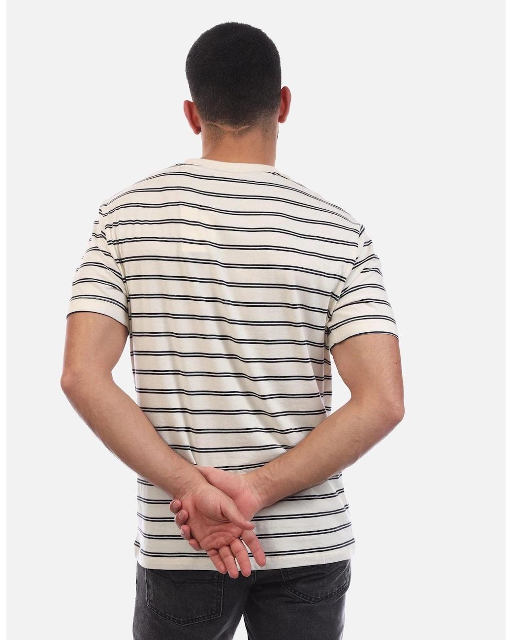 Gant White Striped T-Shirt for men
