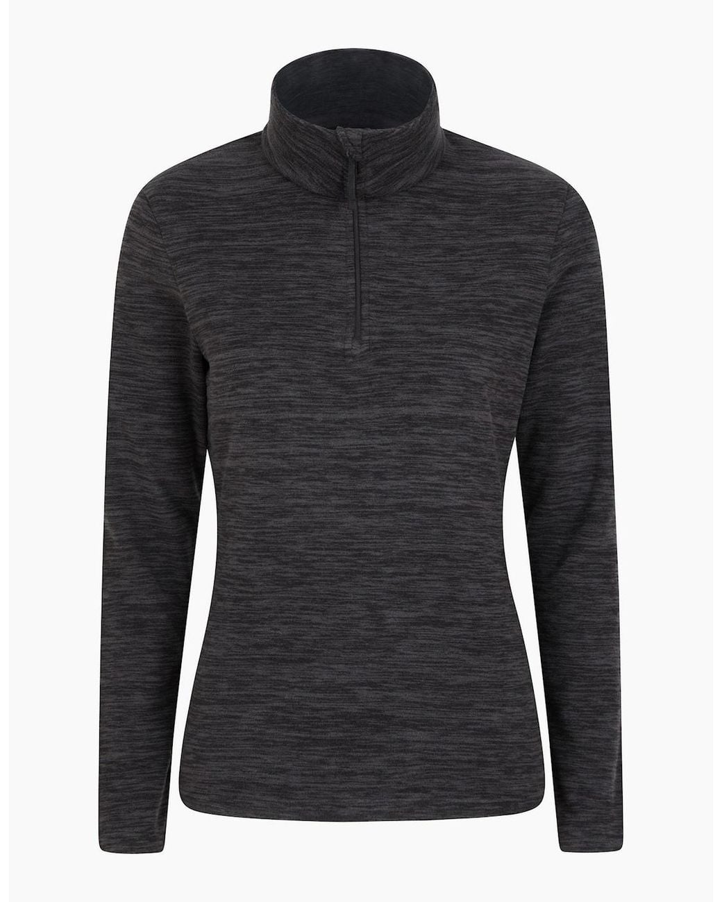 Mountain Warehouse Black Ladies Snowdon Melange Fleece Top
