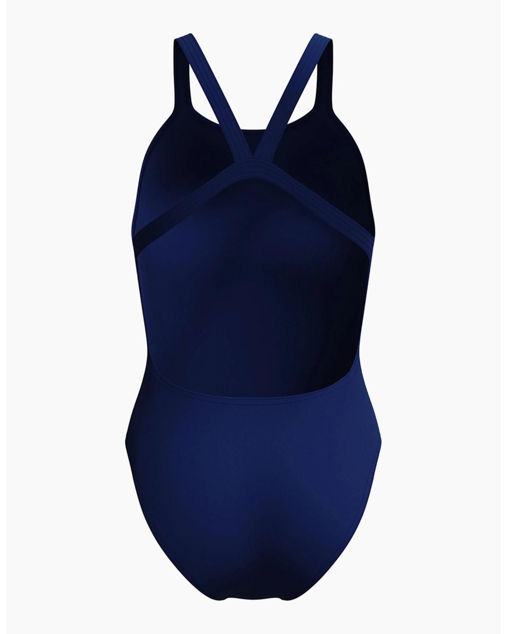 Speedo Blue Ladies Solid Leaderback One Piece Swimsuit