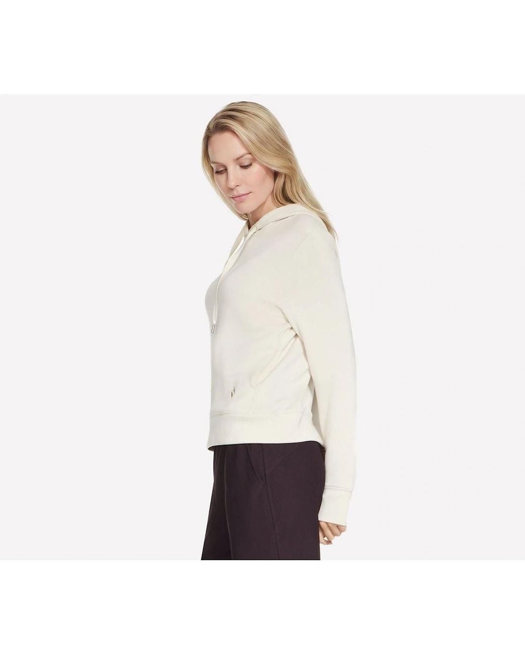 Skechers White Cozy Luxe Hoodie Off Hooded Sweatshirt