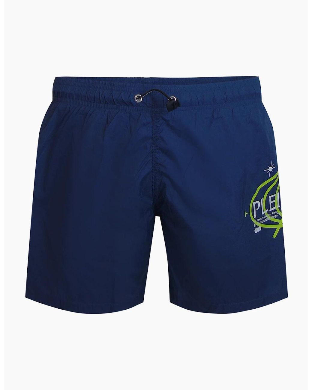 Philipp Plein Blue Plein Sport Geo Logo Swim Shorts for men