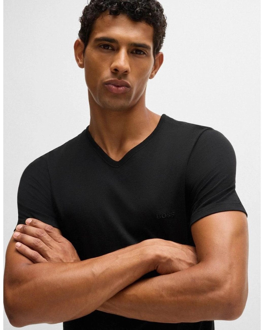Boss Black Boss 3-Pack V-Neck Underwear T-Shirts for men