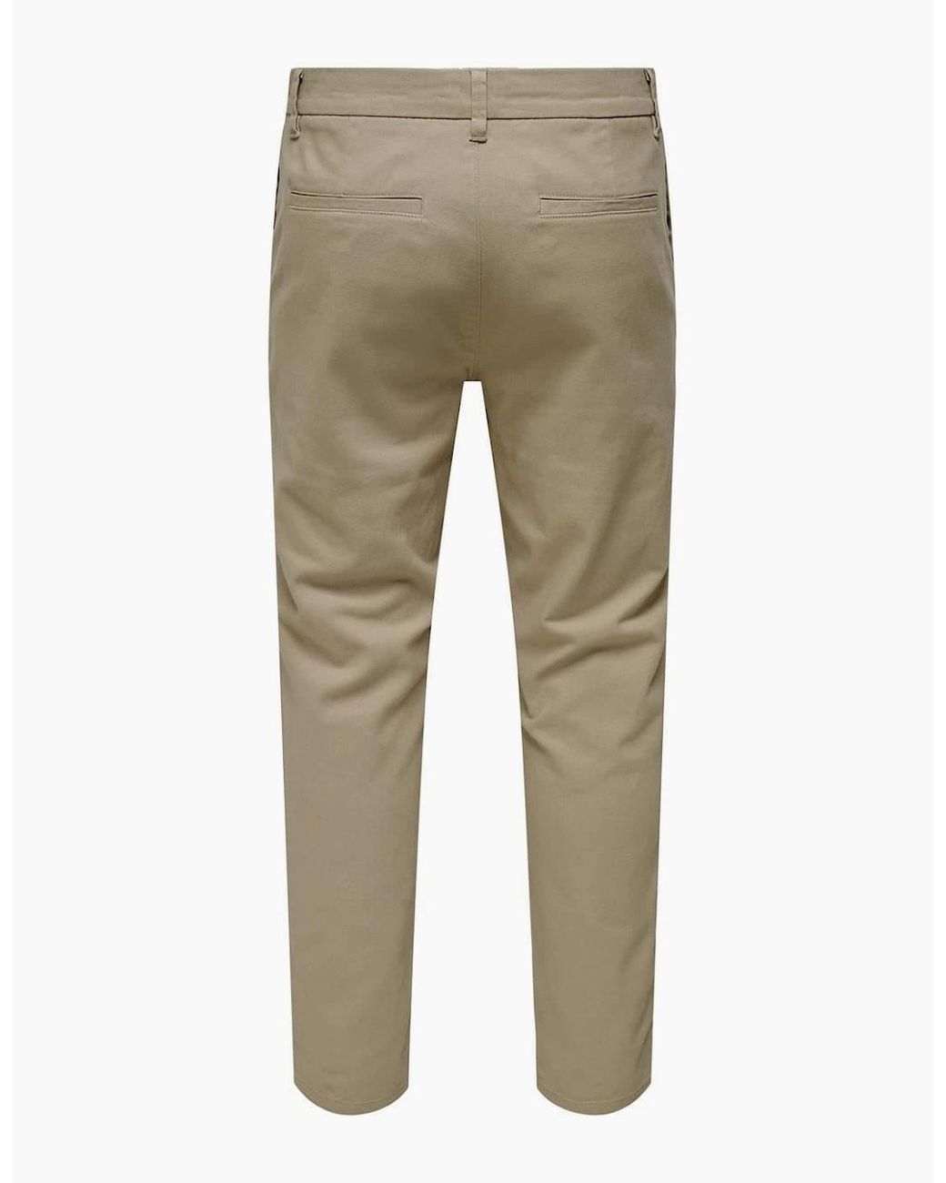 ONLY Blue Solid Patterned Straight Chinos for men