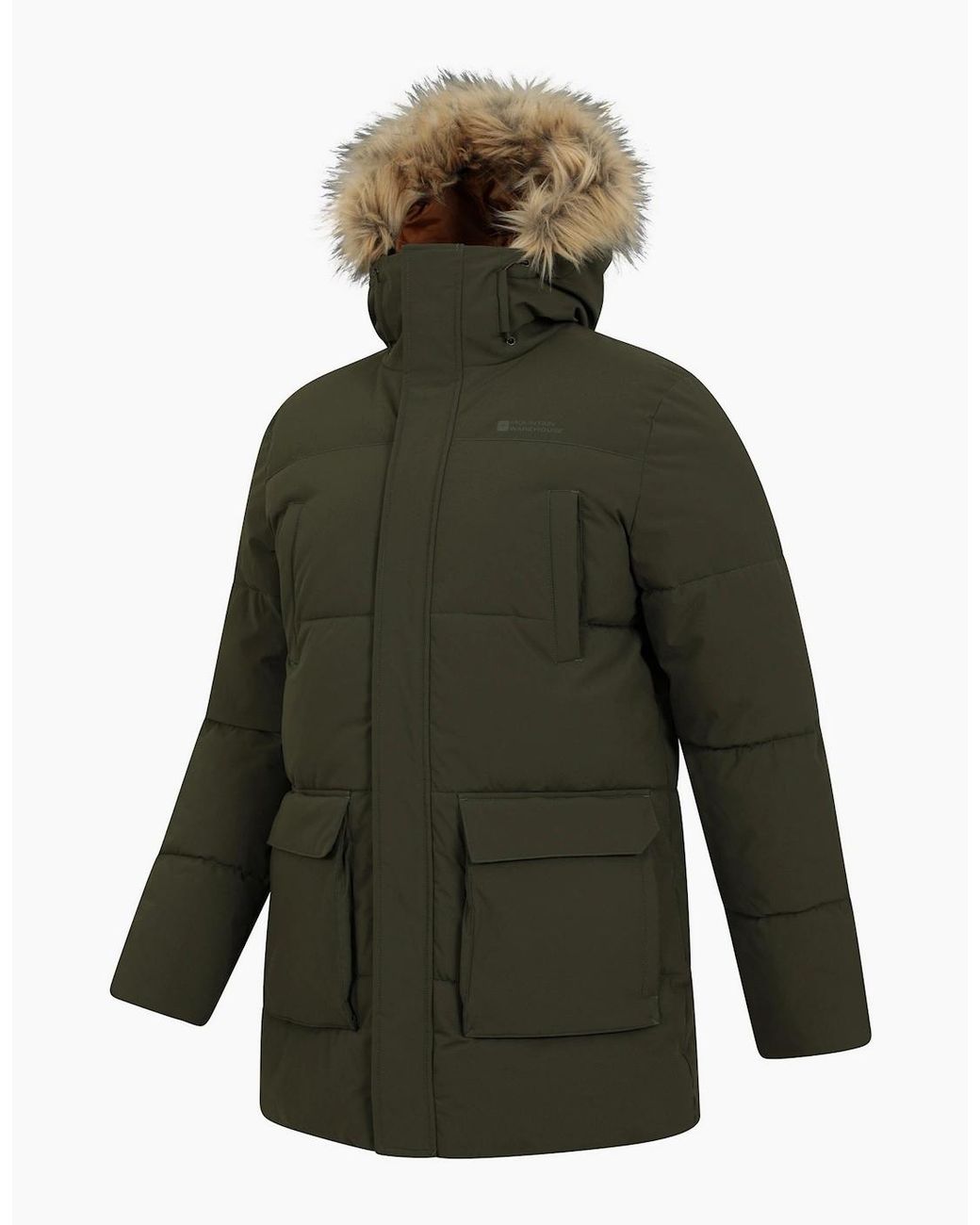 Mountain Warehouse Green Fern Water Resistant Padded Parka for men