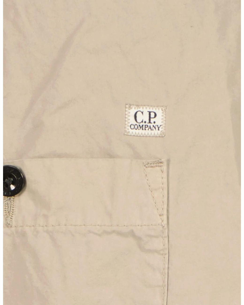 C P Company Natural Microreps Boxy Lens Cargo Pants for men