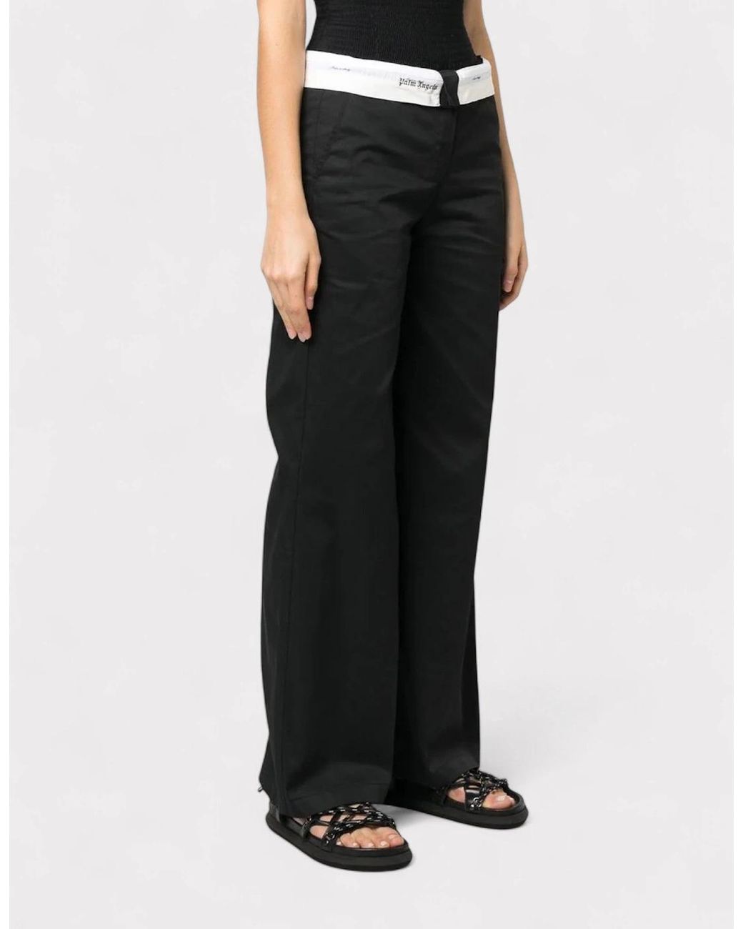 Palm Angels Black Reverse Wasitband Chino