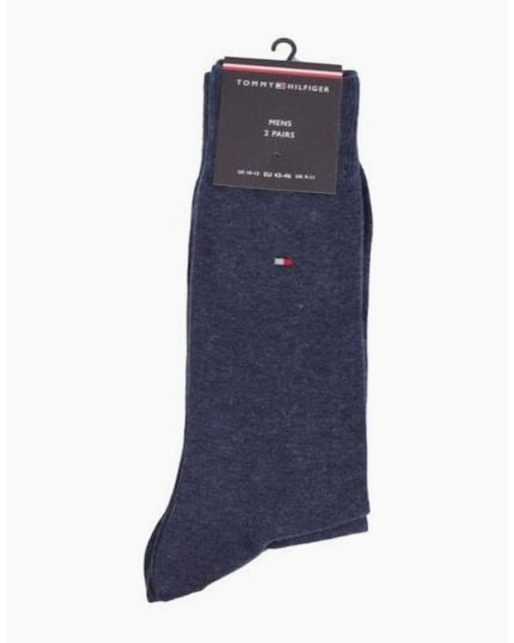 Tommy Hilfiger Blue 2-Pack Classic Embroidered Logo Socks, Jeans for men