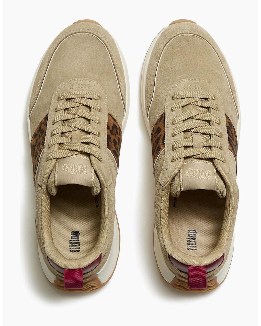 Fitflop Natural F-Mode Flow Suede Cappuccino Trainers