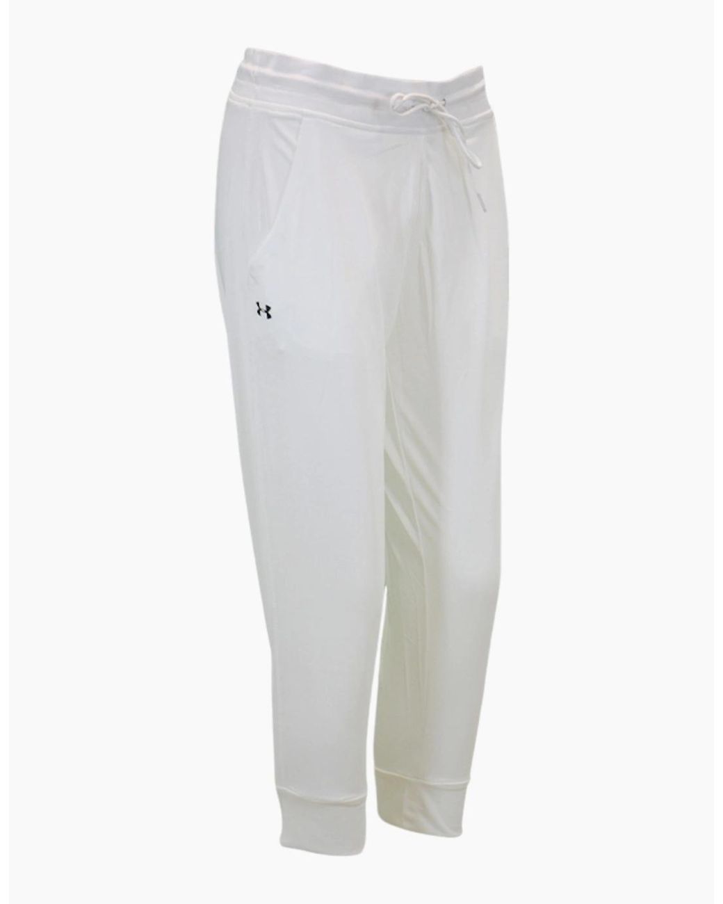 Under Armour White Heat Gear Leggings Loose Ua Capri Joggers Gym Yoga Sweatpant