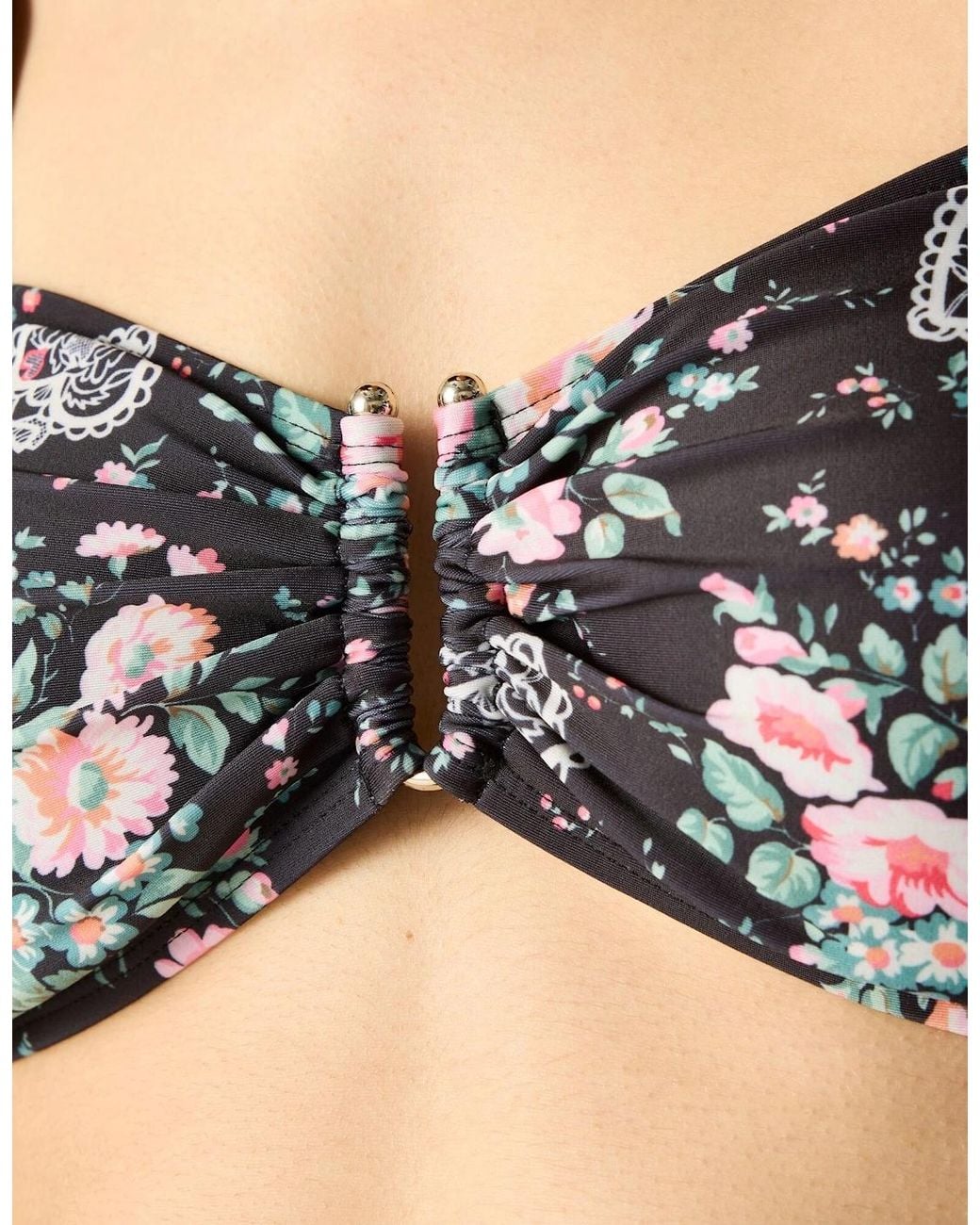Regatta Black Ladies Cath Kidston Hackney Rose Bikini Top