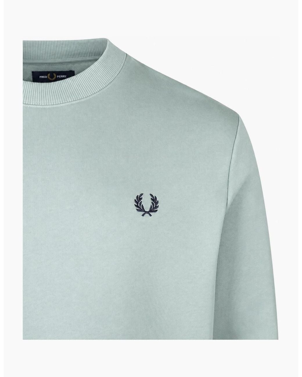 Fred Perry Blue Crew Neck Sweatshirt/Dark Airforce for men