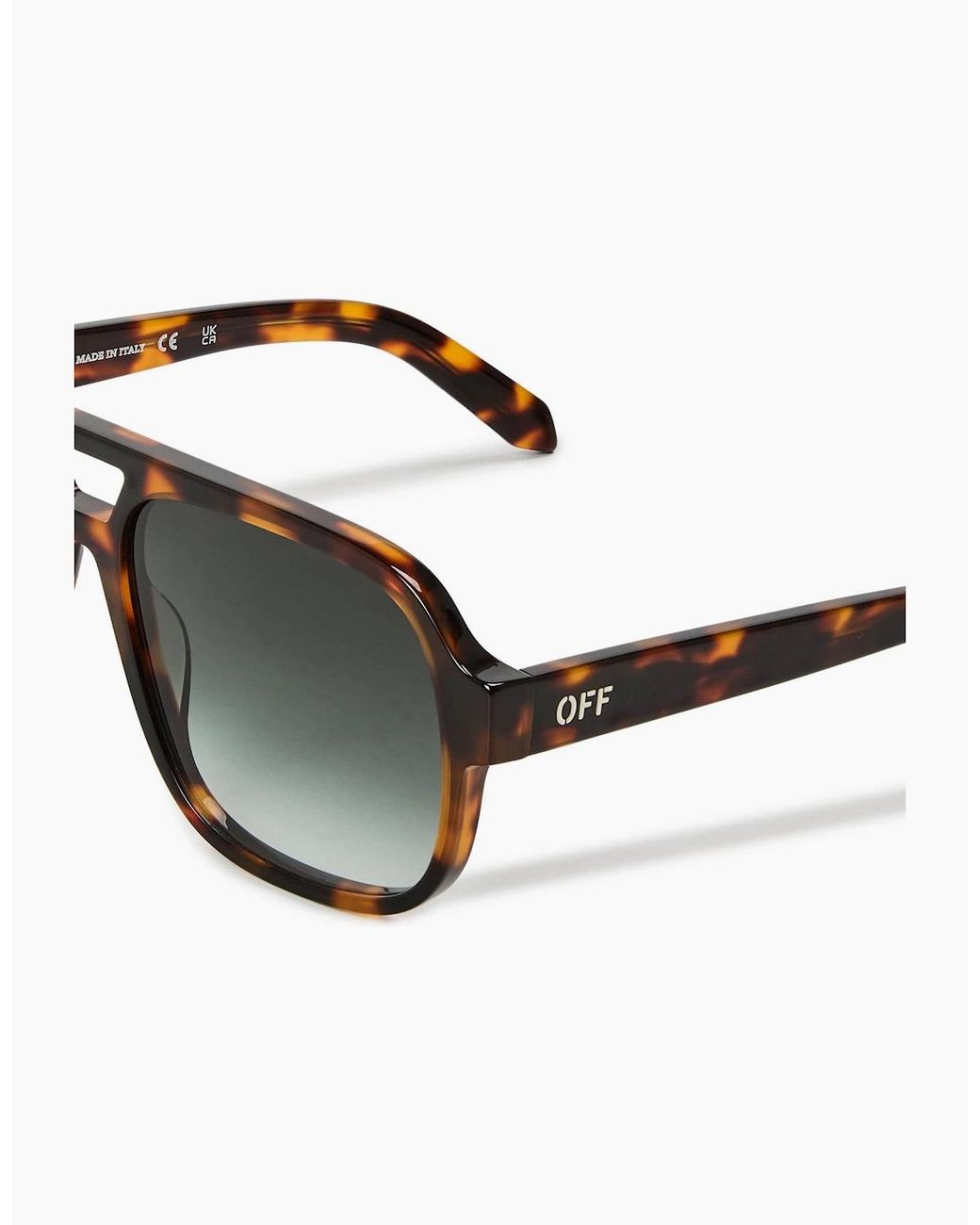 Off-White c/o Virgil Abloh Brown Off Forks Sunglasses for men