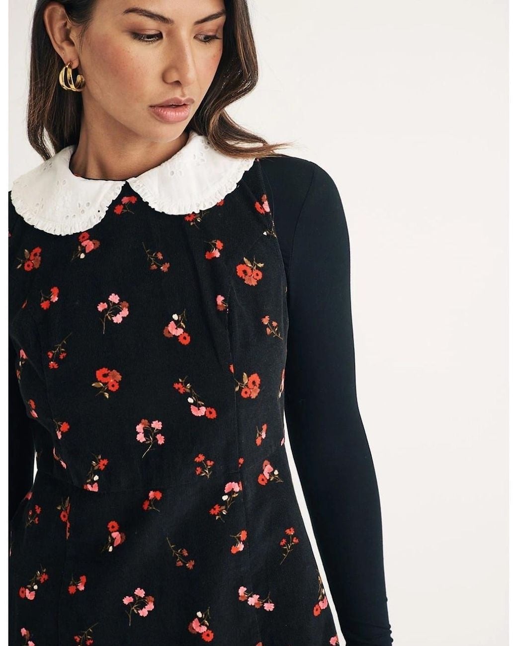 Nobody's Child Black Mpl Collared Neck Mini A-Line Dress