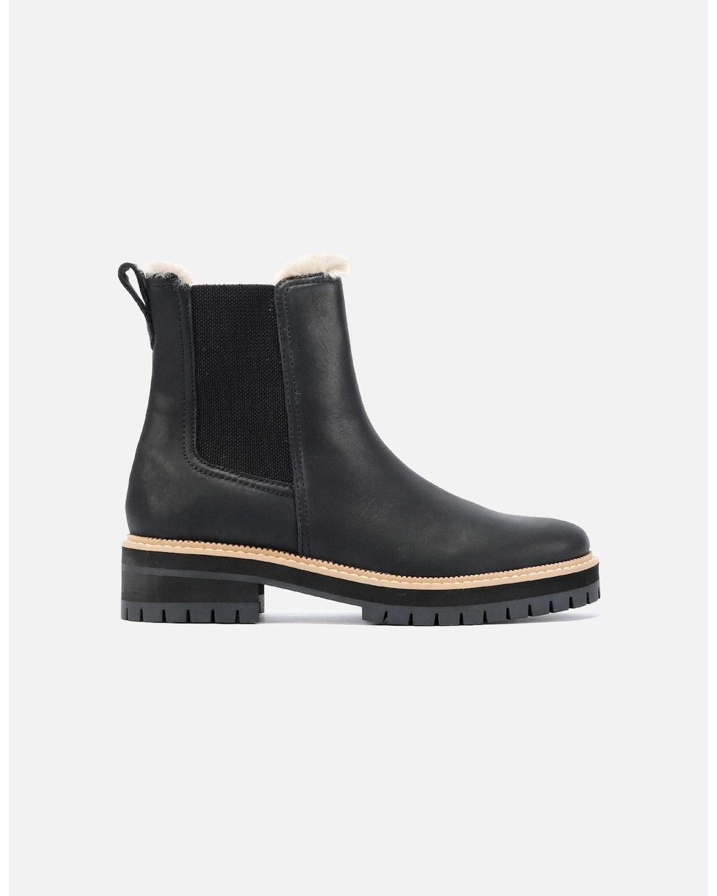 TOMS Black Bennet Nubuck Boots