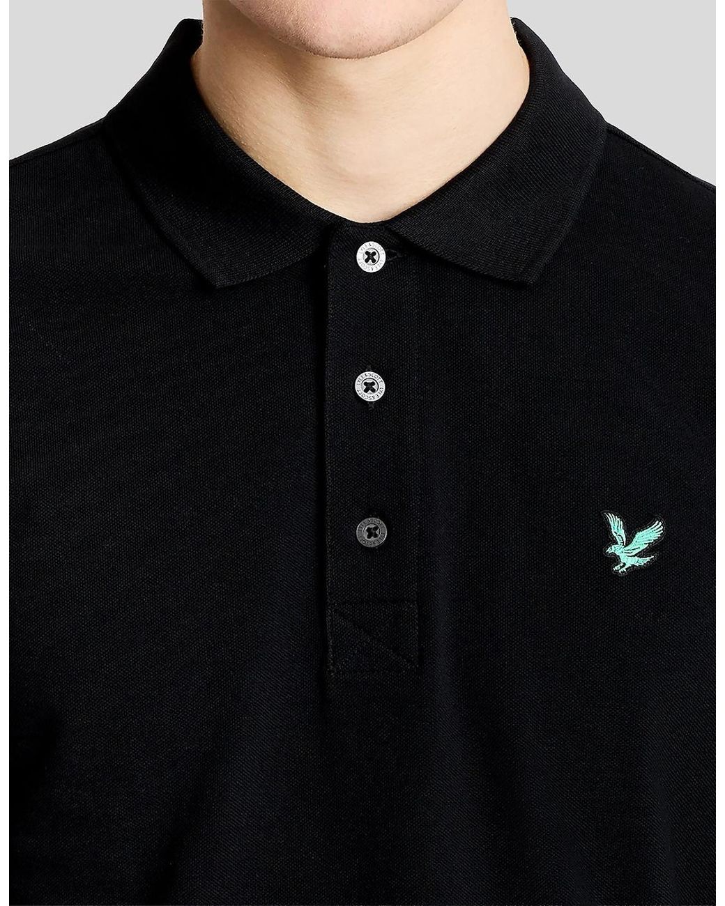 Lyle & Scott Black Lyle & Scott Golf Eagle Polo Shirt for men