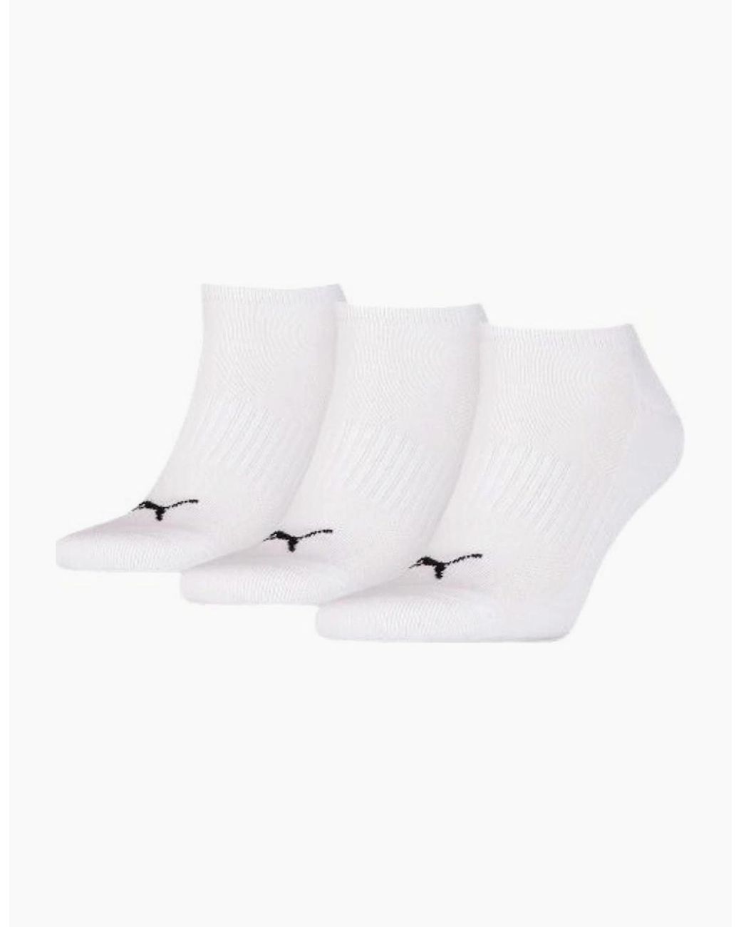 PUMA White 3-Pack Sports Trainer Socks for men