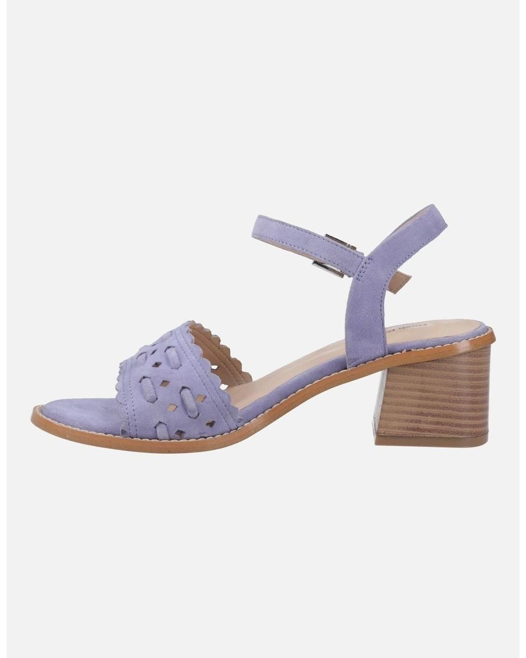 Hush Puppies Purple Lacie Suede Heels