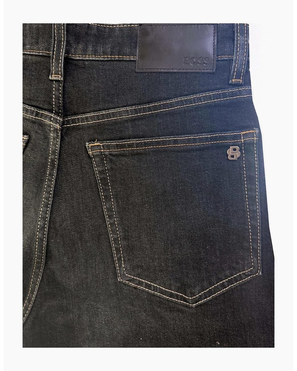 Boss Blue Dark Ogden Regular Fit Jeans for men