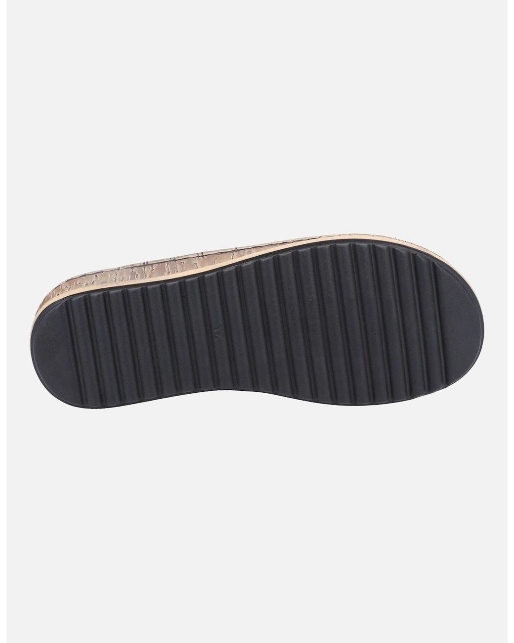 Hush Puppies Black Elissa Toepost Suede Sandals