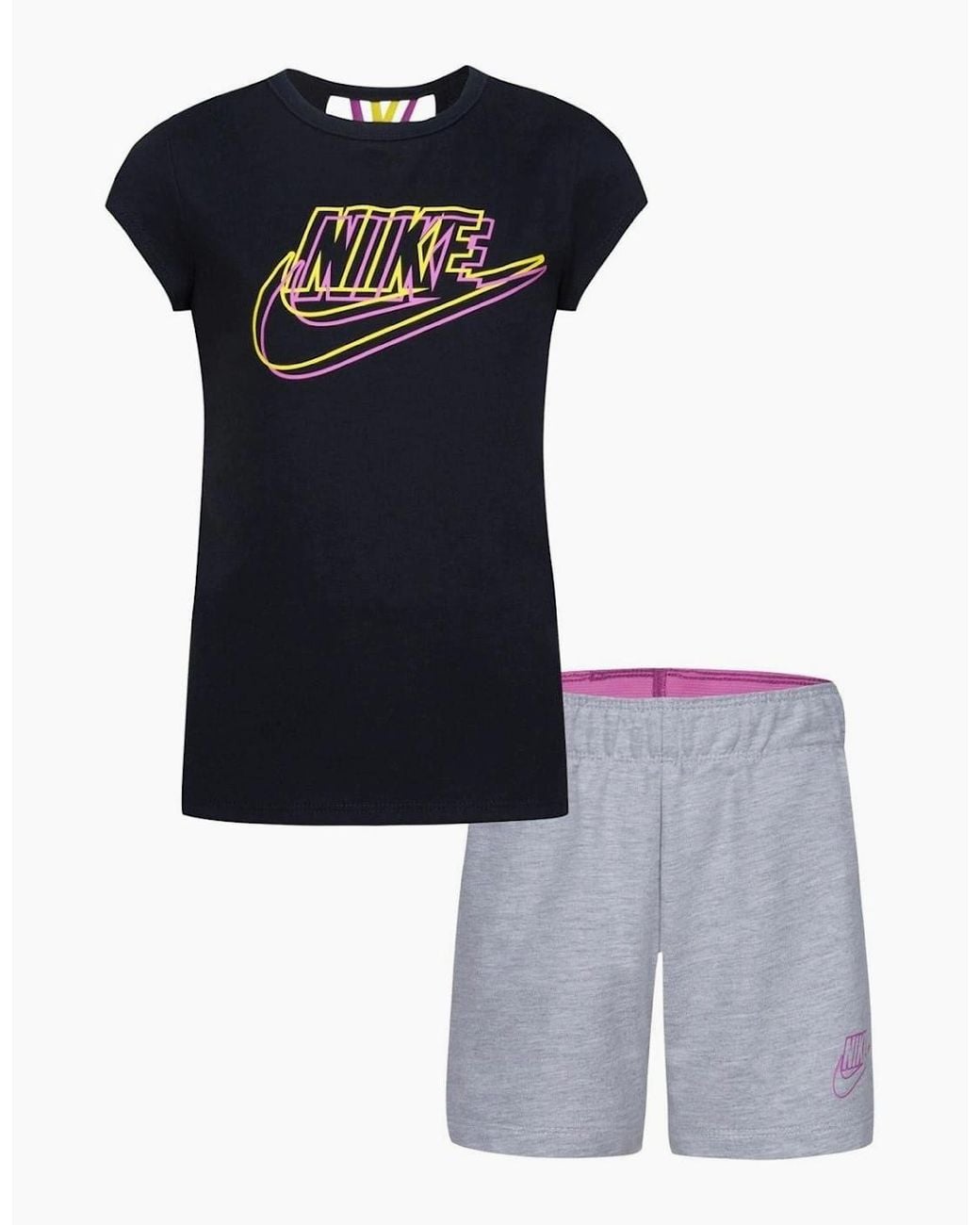 Nike Blue Large Genie Crew Neck Short Sleeve T-Shirt And Short Set