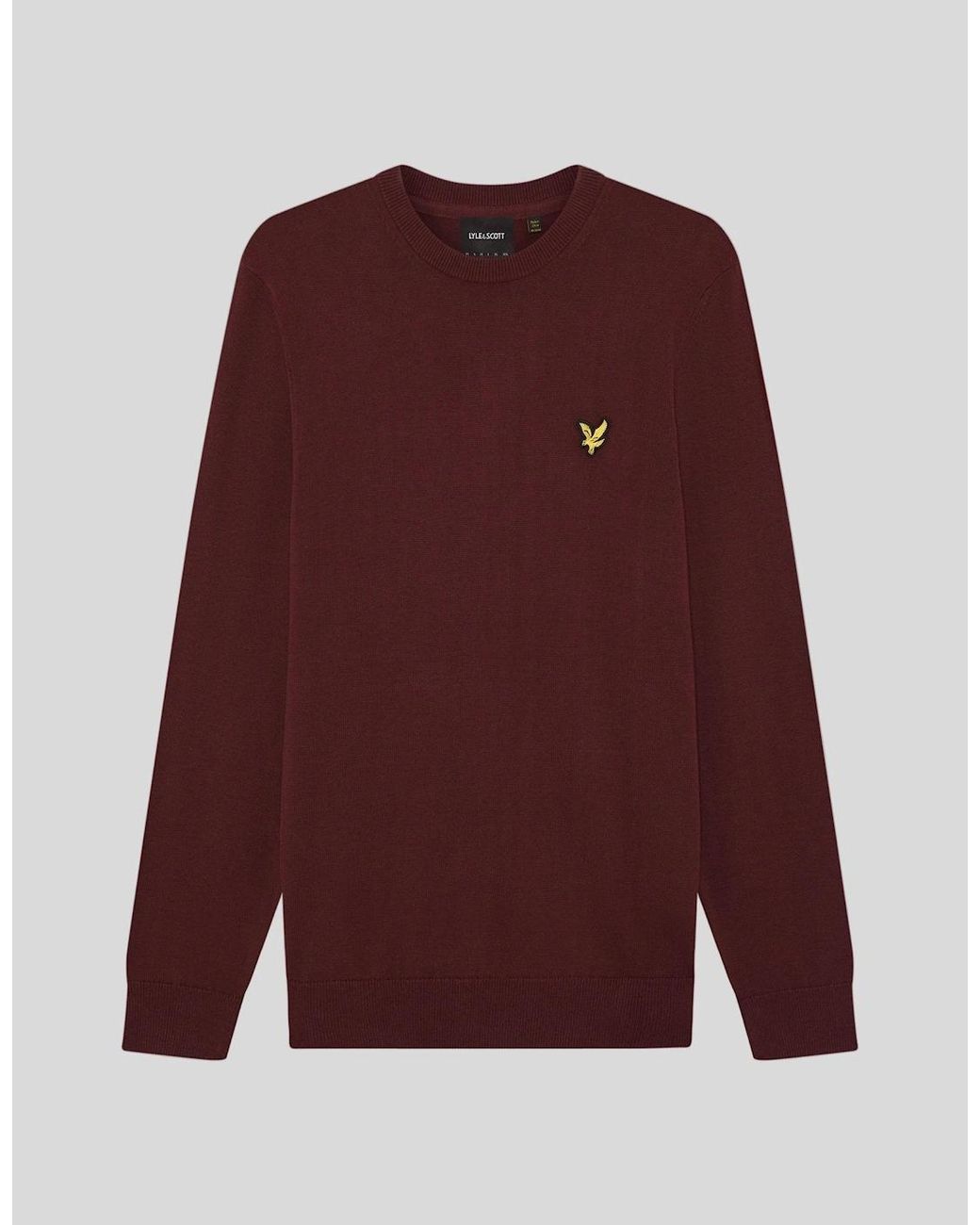 Lyle & Scott Purple Archive Knitted Crew Neck Jumper for men