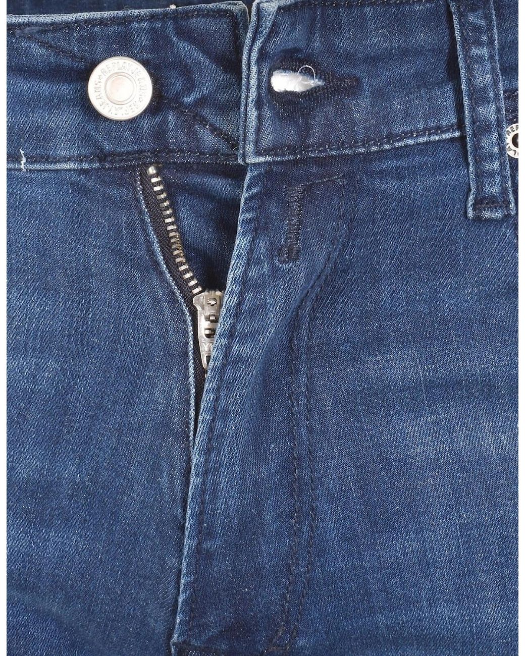 Replay Blue Grover Power Stretch Straight-Fit Jeans for men